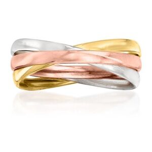 Ross Simon’s Infinity yellow/rose gold and silver infinity ring size 6